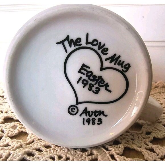 Vintage Avon Easter Happiness and Love Mug SET/2 Mugs, 1983 & 1984 Mugs, EUC - Picture 10 of 10